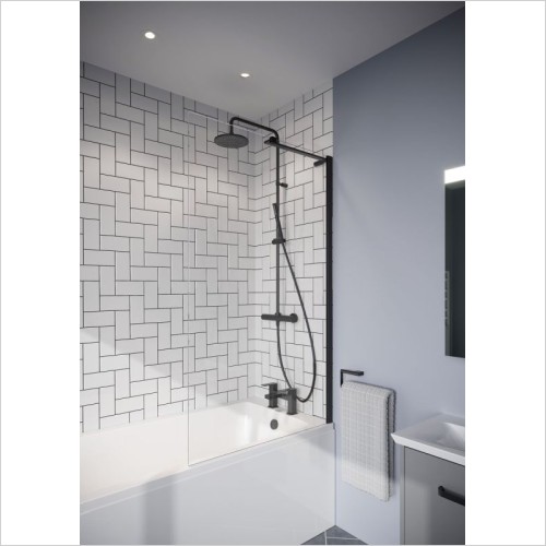 Crosswater Showers - Clear 6 Fixed Bath Screen 900