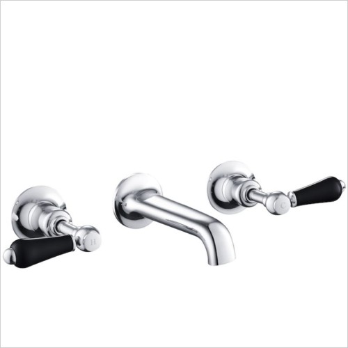 JTP Showers - Grosvenor Lever 3 Hole Wall Mounted Basin Mixer