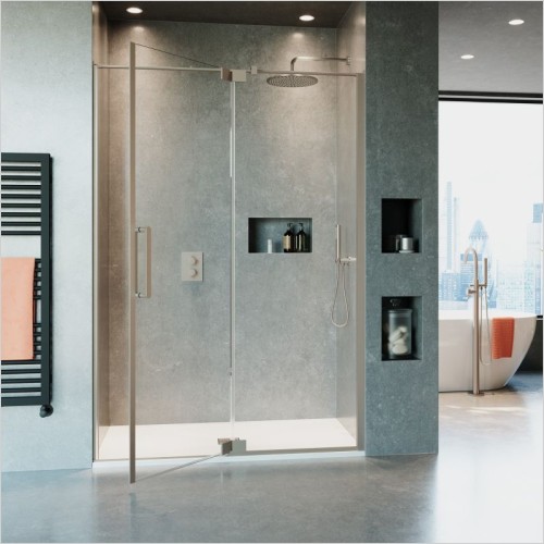 Crosswater Showers - Optix 10 Pivot Door With Inline Panel 900mm
