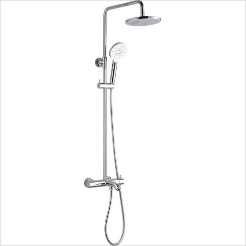 JTP Taps & Mixers - Florence Thermostatic Shower Pole, Adjustable