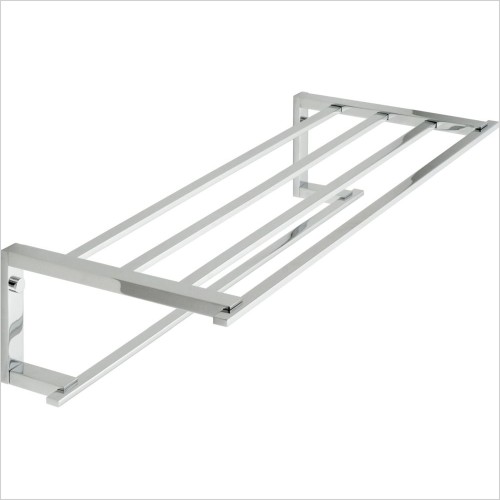 Vado Accessories - Level Towel Shelf With Towel Rail 550mm (22'') Wall Mounted