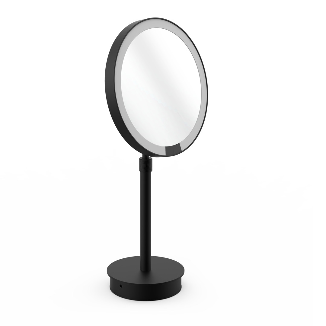 Decor Walther JUST LOOK PLUS SR 5X LED Cosmetic mirror Illuminated freestanding - Black matt - 5x magnification