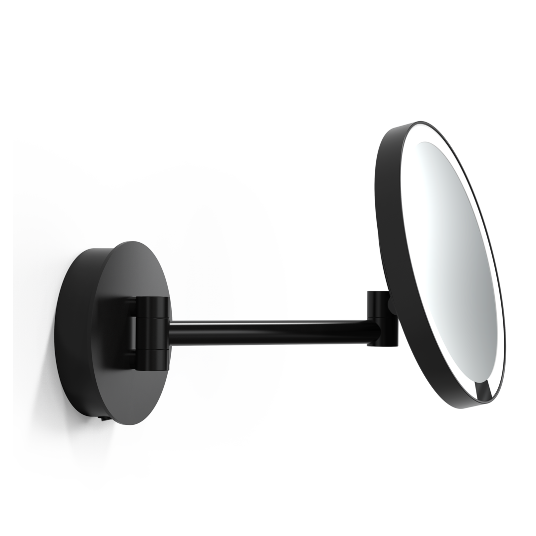 Decor Walther JUST LOOK PLUS WR 5X LED Cosmetic mirror Illuminated Wall mounted - Black matt - 5x magnification