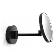Decor Walther JUST LOOK PLUS WD 5X LED Cosmetic mirror Illuminated Wall mounted - Black matt - 5x magnification