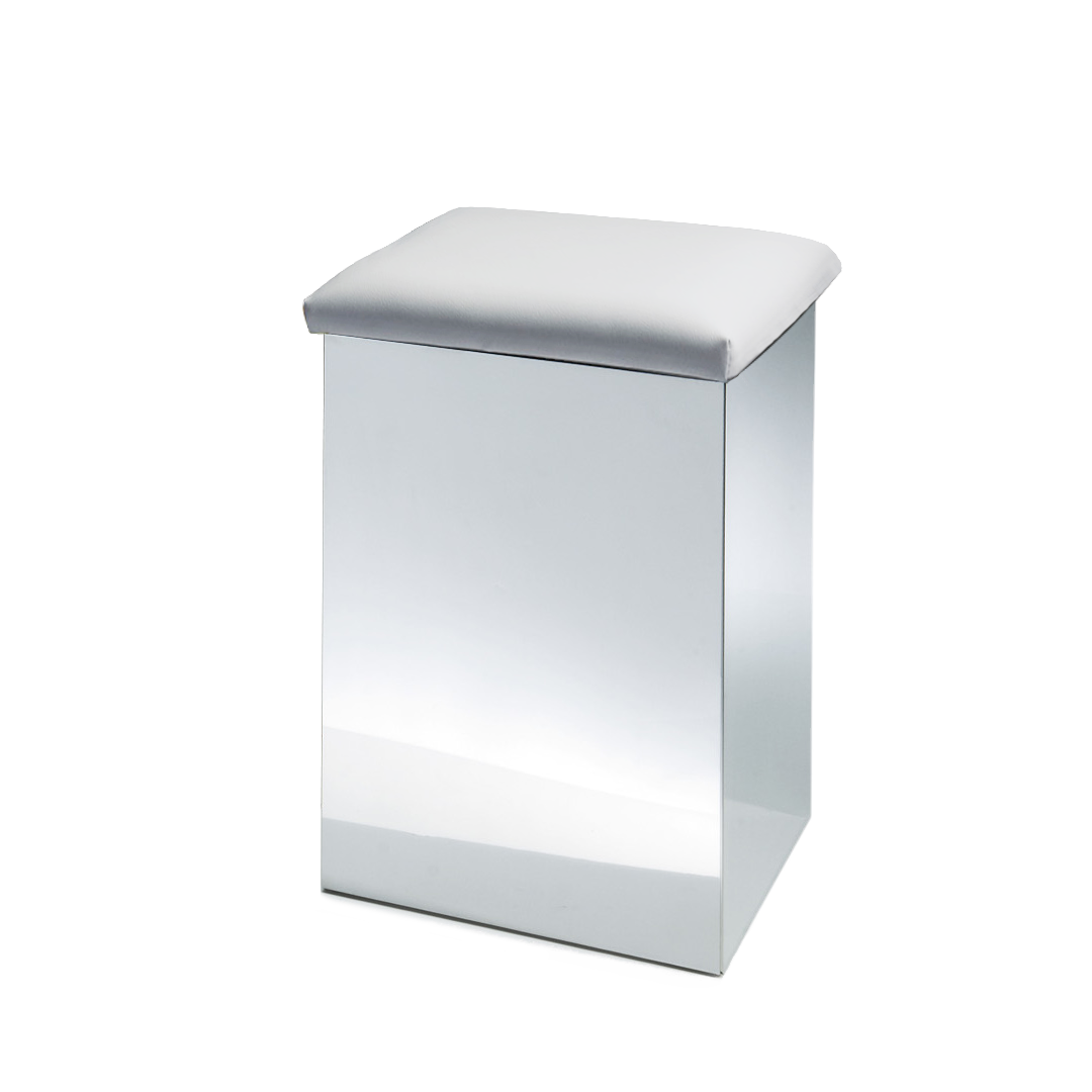 Decor Walther CASE HK 1 KW Stool and laundry basket artificial leather white