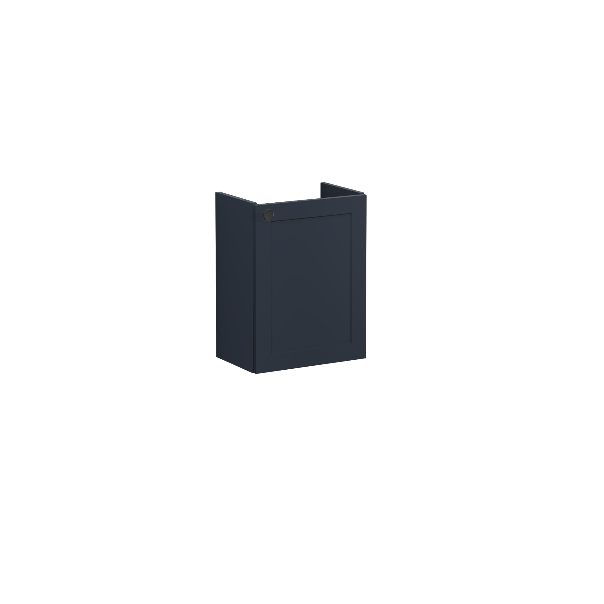 Root Classic Washbasin Unit, with doors, compact, with right tap hole, Matt Dark Blue, without washbasin, Right