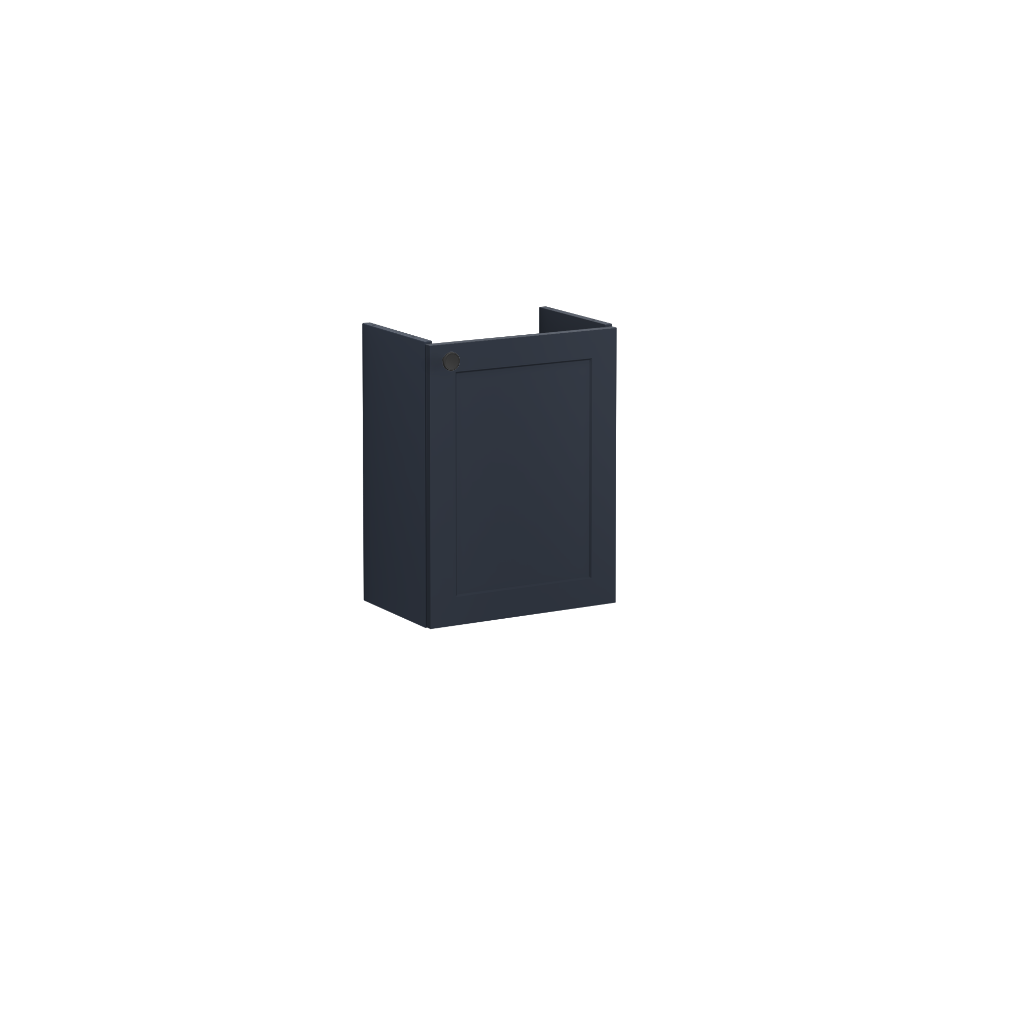 Root Classic Washbasin Unit, with doors, compact, with right tap hole, Matt Dark Blue, without washbasin, Right