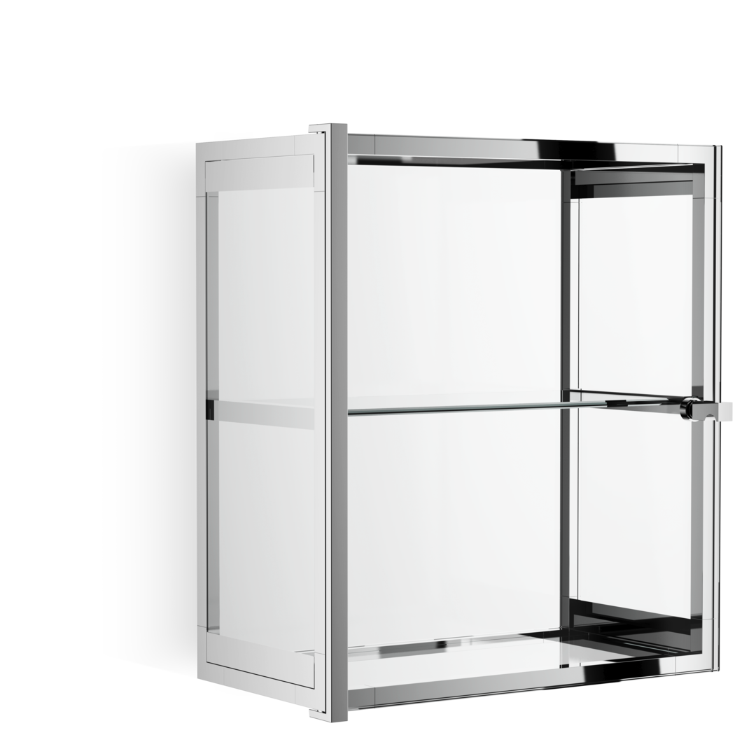 Decor Walther S 2 Glass cabinet chrome / glass clear
