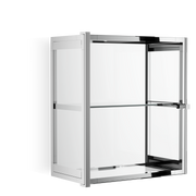 Decor Walther S 2 Glass cabinet chrome / glass clear