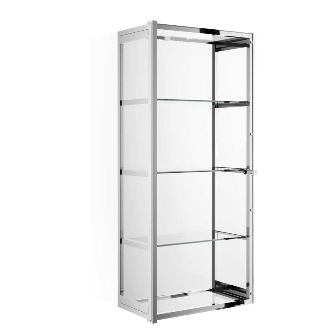 Decor Walther S 3 Glass cabinet chrome / glass clear