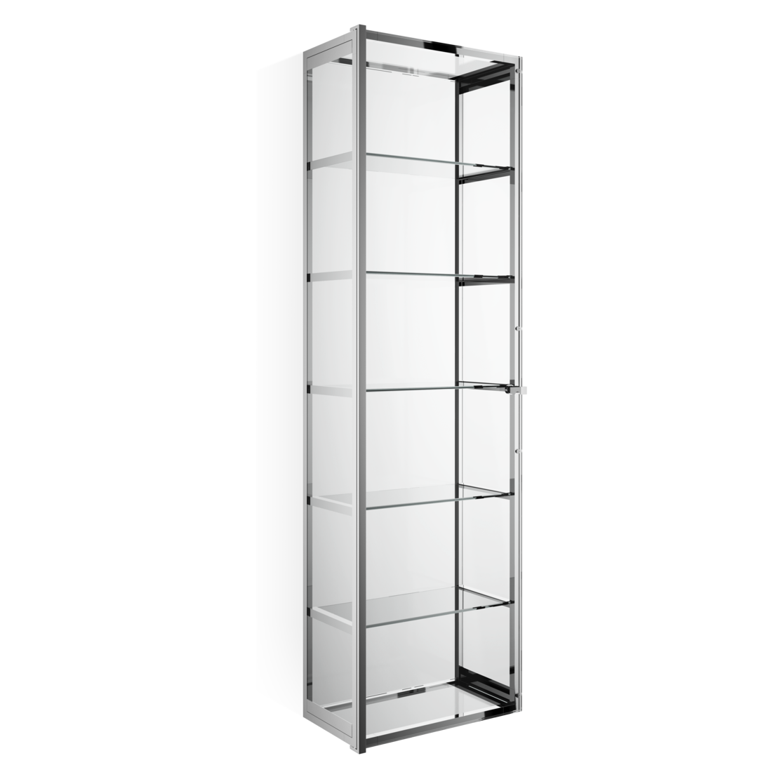 Decor Walther S 4 Glass cabinet chrome / glass clear
