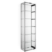 Decor Walther S 4 Glass cabinet chrome / glass clear