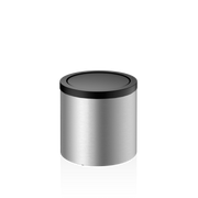 Decor Walther DW 125 Paper bin with revolving cover Stainless steel matt / Black matt