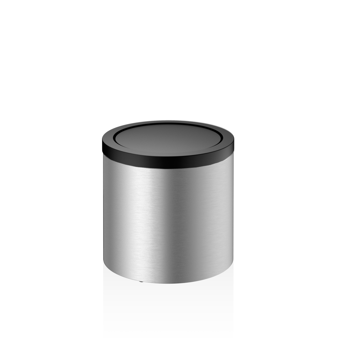 Decor Walther DW 125 Paper bin with revolving cover Stainless steel matt / Black matt