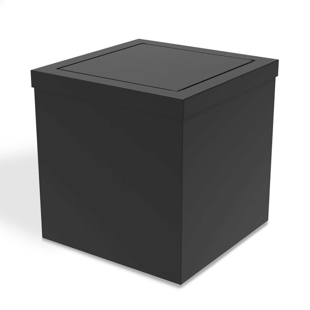 Decor Walther DW 114 Paper bin with revolving cover Black matt