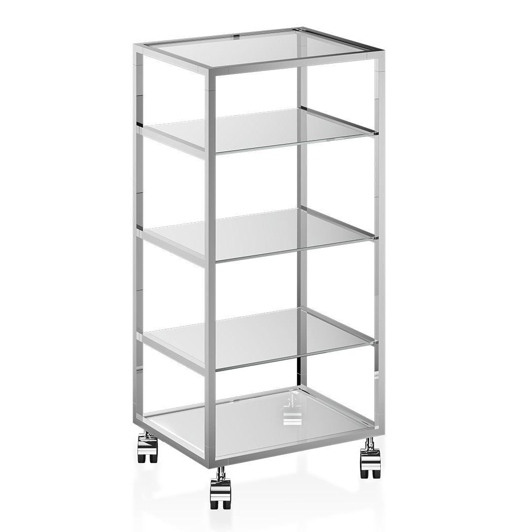 Decor Walther RW 2 Glass trolley chrome / glass clear