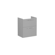 Root Washbasin Unit, With Two Drawers, Compact, Matt Rock Grey, Without Washbasin