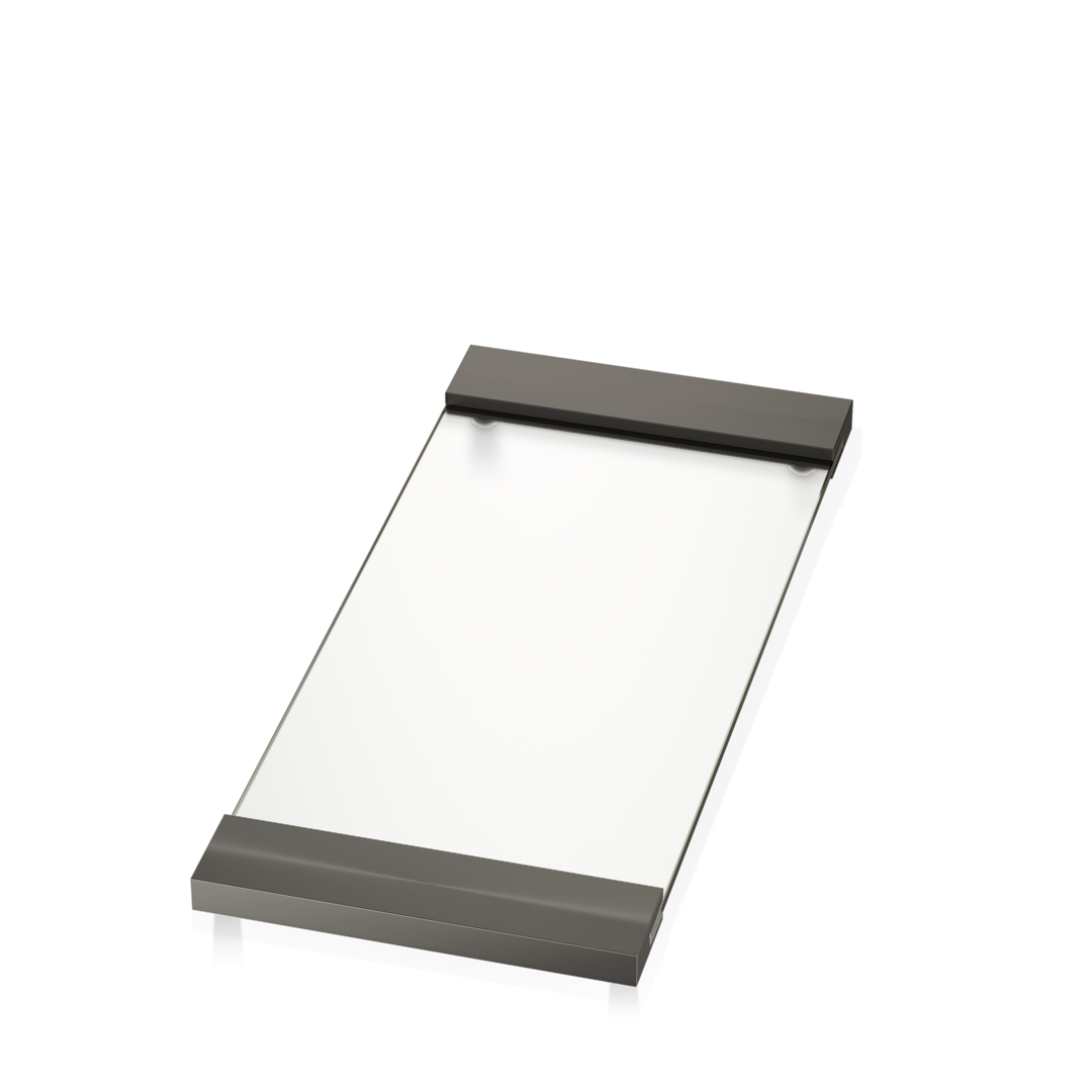Decor Walther TAB 37 Tray large Dark Metal Matt / clear glass
