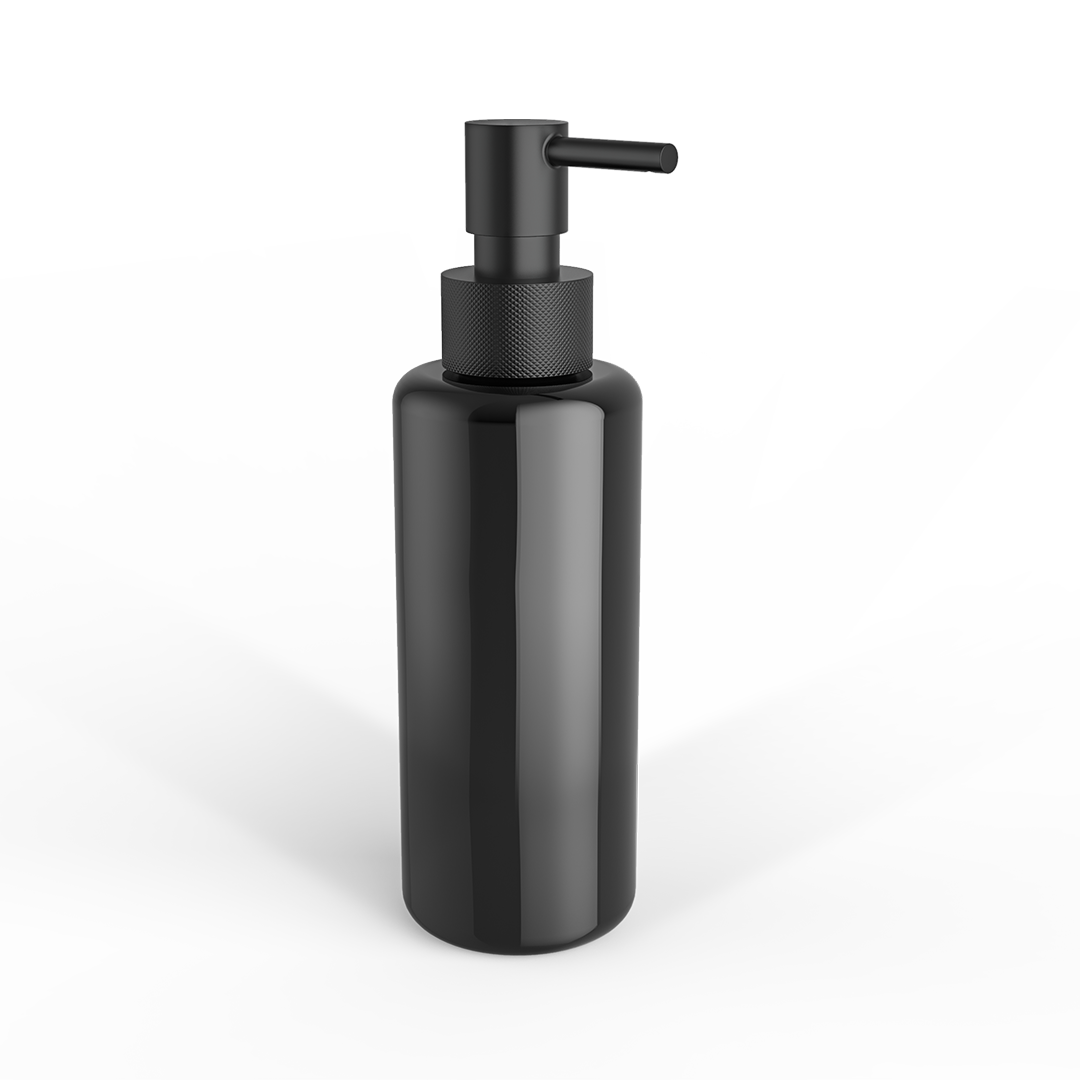 Decor Walther TT PORTER Soap dispenser Glass bottle Black / Pump Black matt