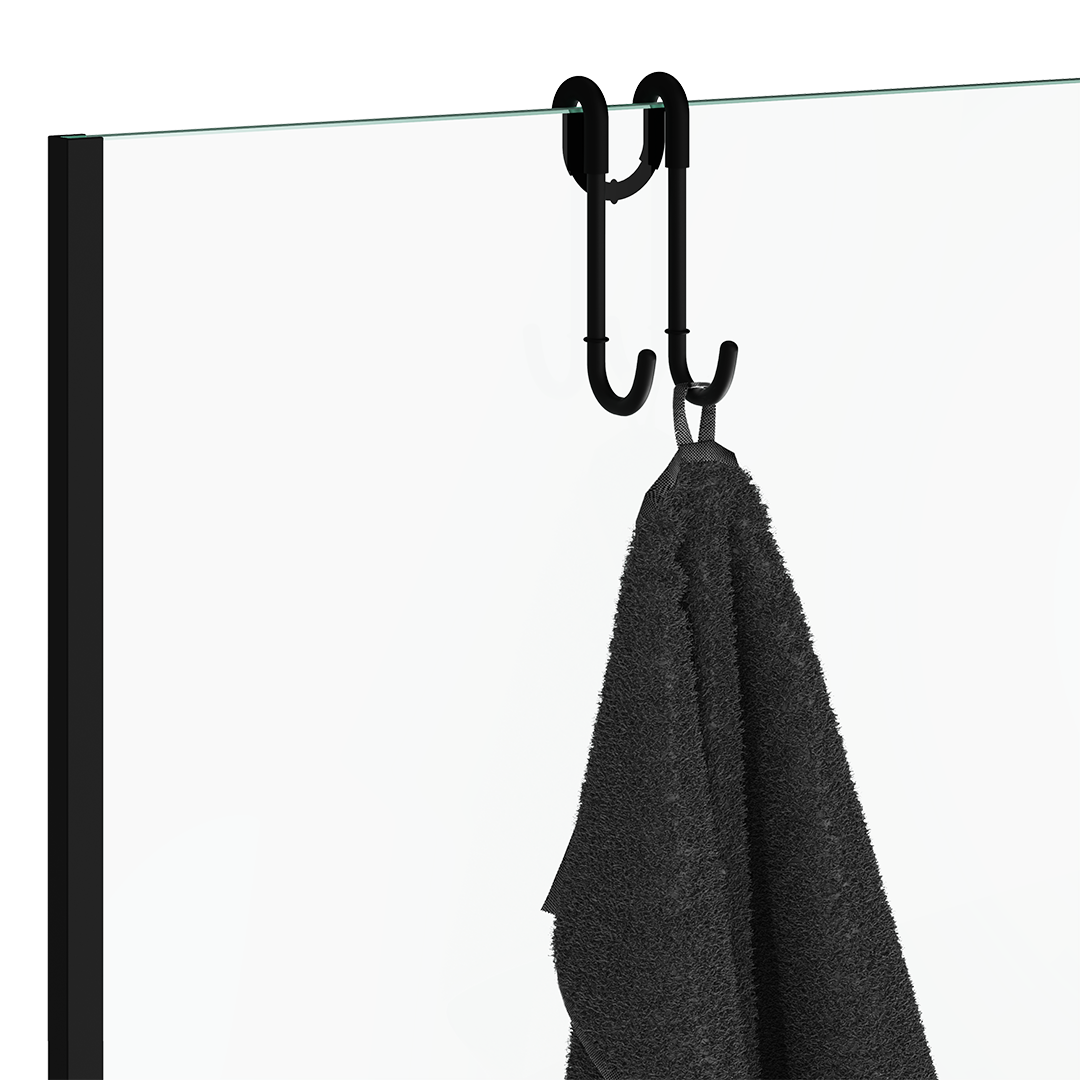 Decor Walther DH 1 Hook for shower enclosure Black matt
