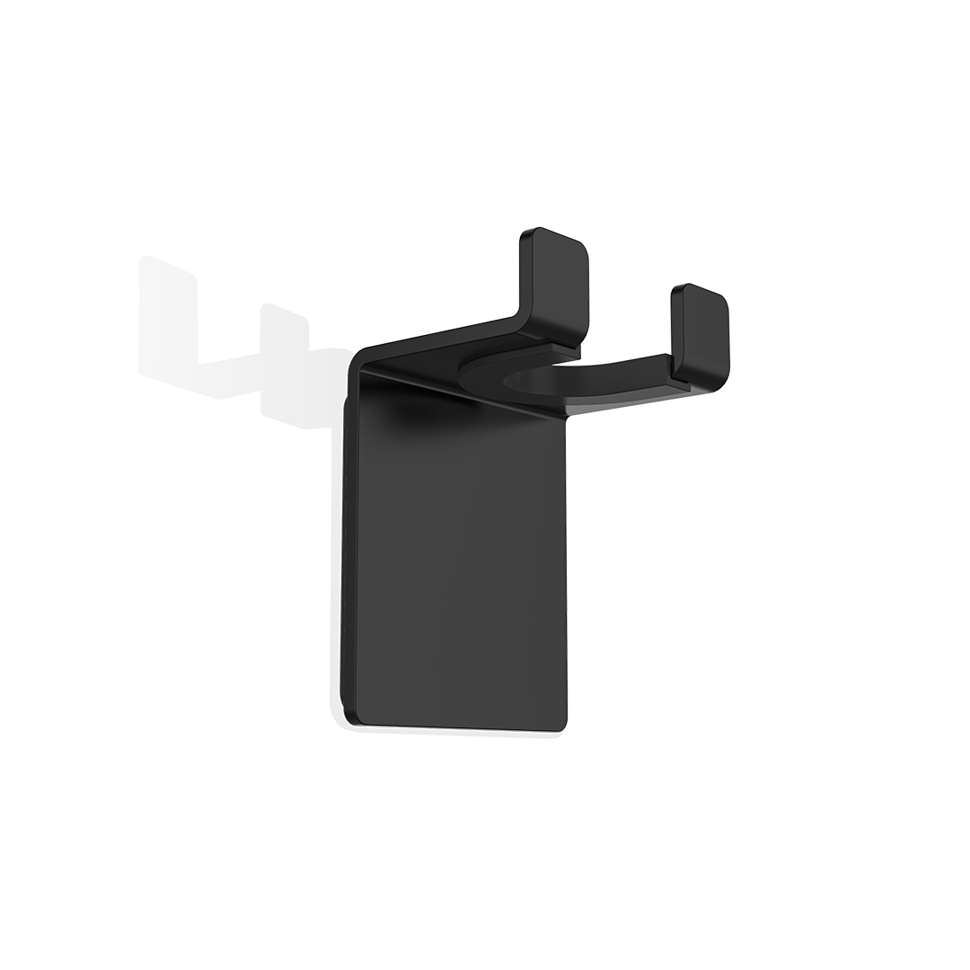 Decor Walther WH 4 Hook self adhesive Black matt