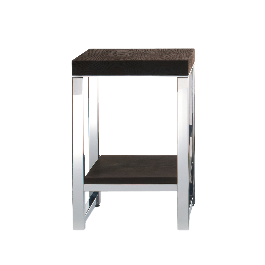 Decor Walther WO HME WOOD Stool with board thermo-ash oiled dark