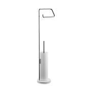 STONE SBK Toilet brush set - white matt / chrome
