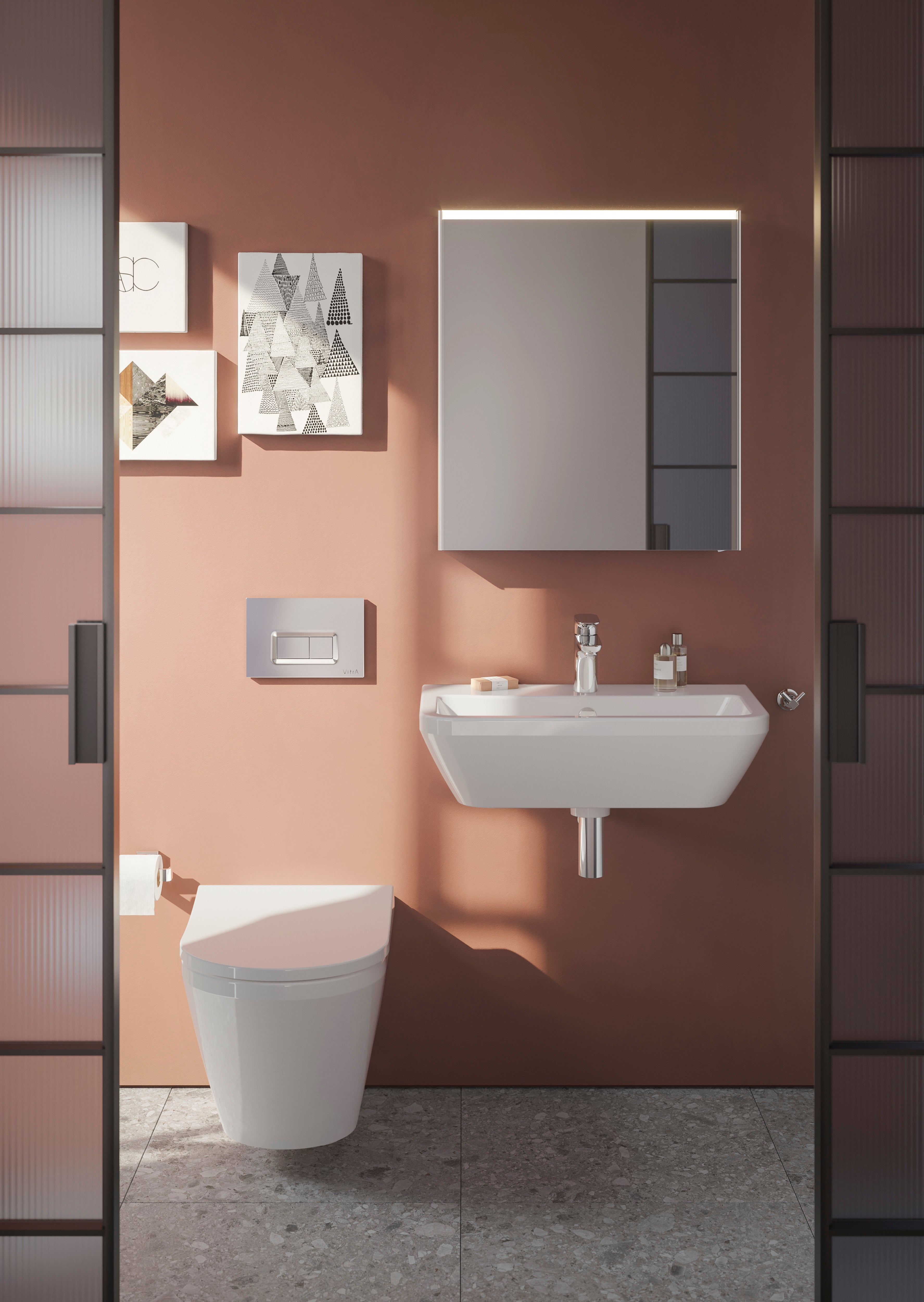 Integra Washbasin, 60 cm, Compact, With Tap Hole, With Overflow Hole