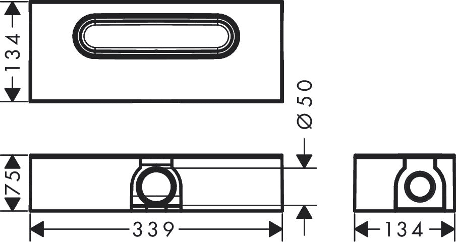 AXOR uBox universal Base set for finish sets for standard installation