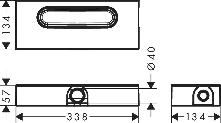 AXOR uBox universal Base set for finish sets for flat installation