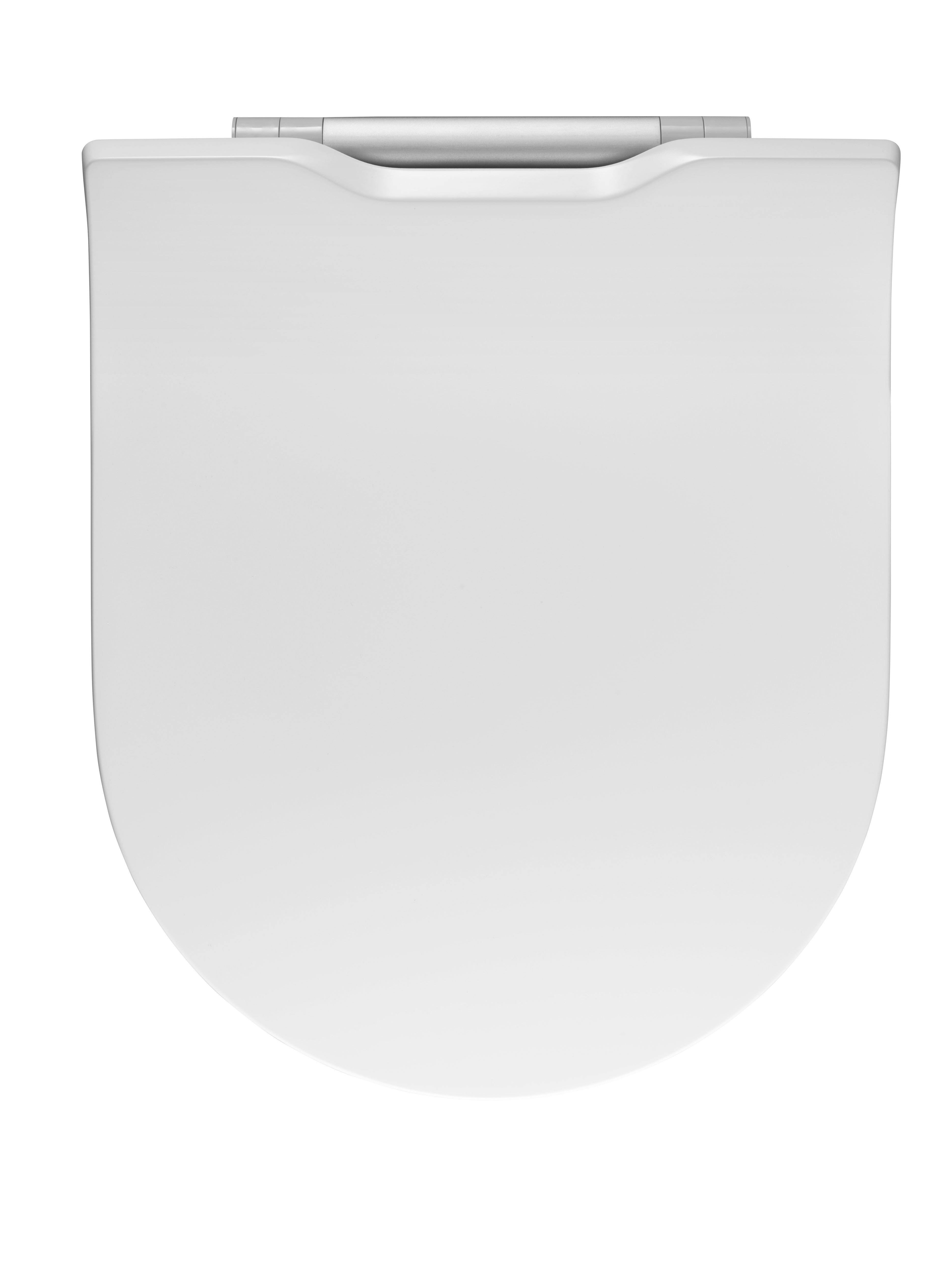 Toilet seat Pressalit Projecta D Solid Pro, Polygiene with soft close w/cover