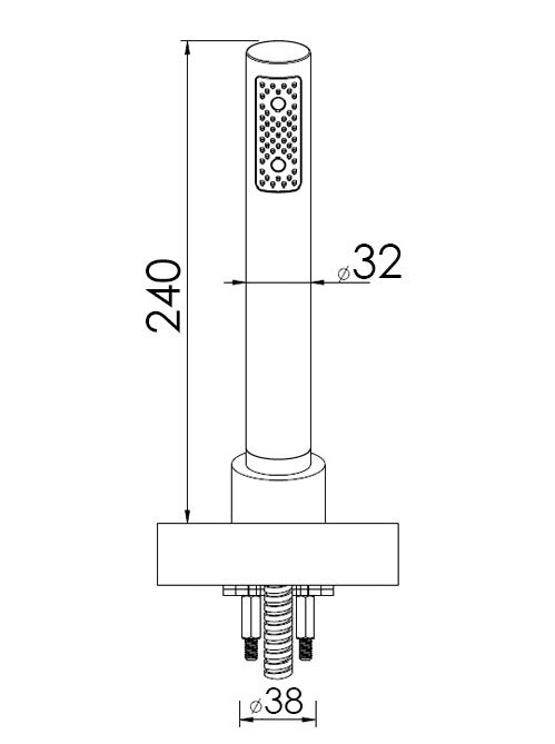 TECHNO - Deck Shower Set (Metal Handset)