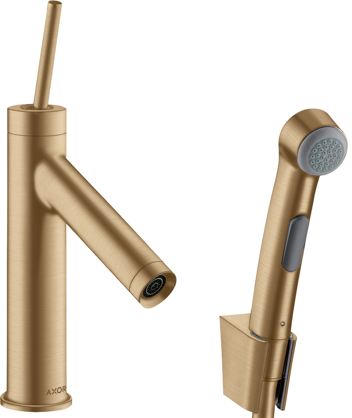 AXOR Starck Single lever basin mixer 90 with bidet 1jet shower spray and shower hose 1.6 m