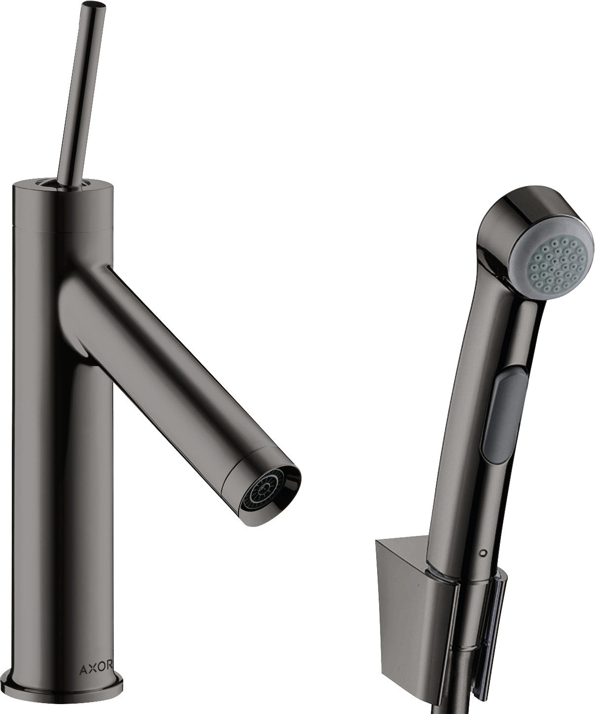 AXOR Starck Single lever basin mixer 90 with bidet 1jet shower spray and shower hose 1.6 m