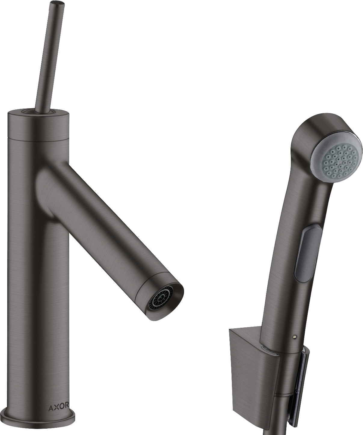 AXOR Starck Single lever basin mixer 90 with bidet 1jet shower spray and shower hose 1.6 m