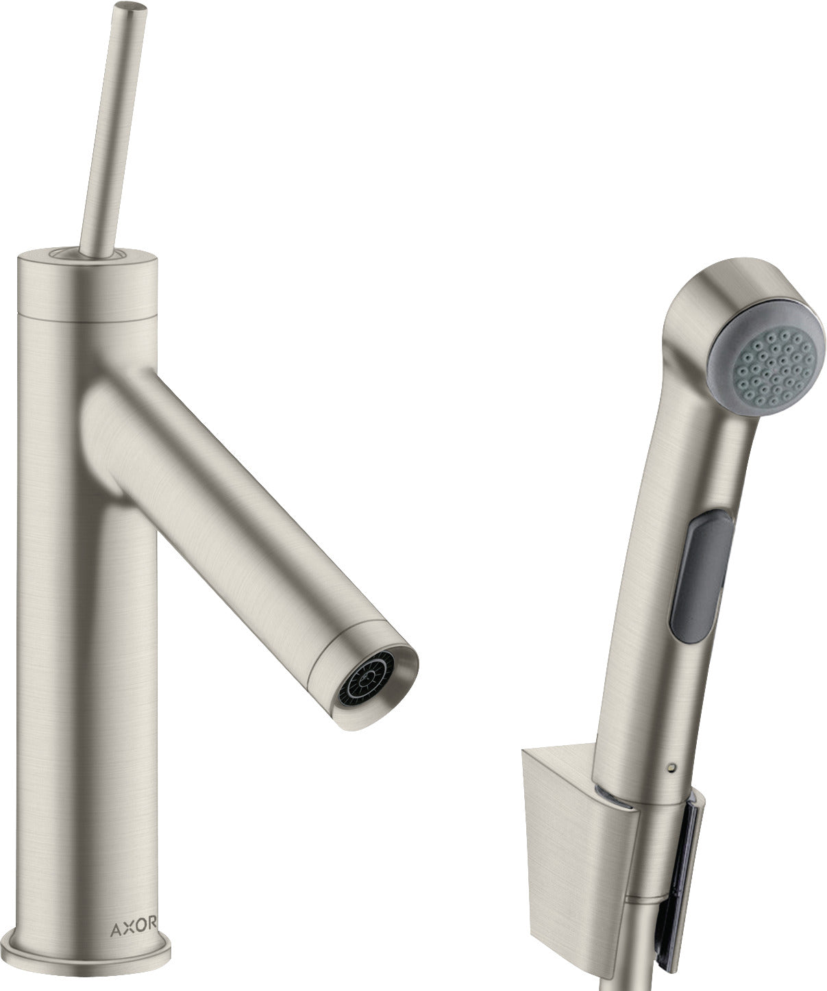 AXOR Starck Single lever basin mixer 90 with bidet 1jet shower spray and shower hose 1.6 m