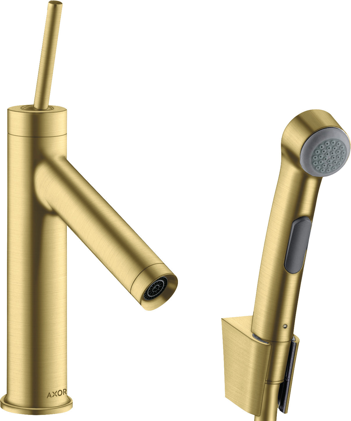 AXOR Starck Single lever basin mixer 90 with bidet 1jet shower spray and shower hose 1.6 m