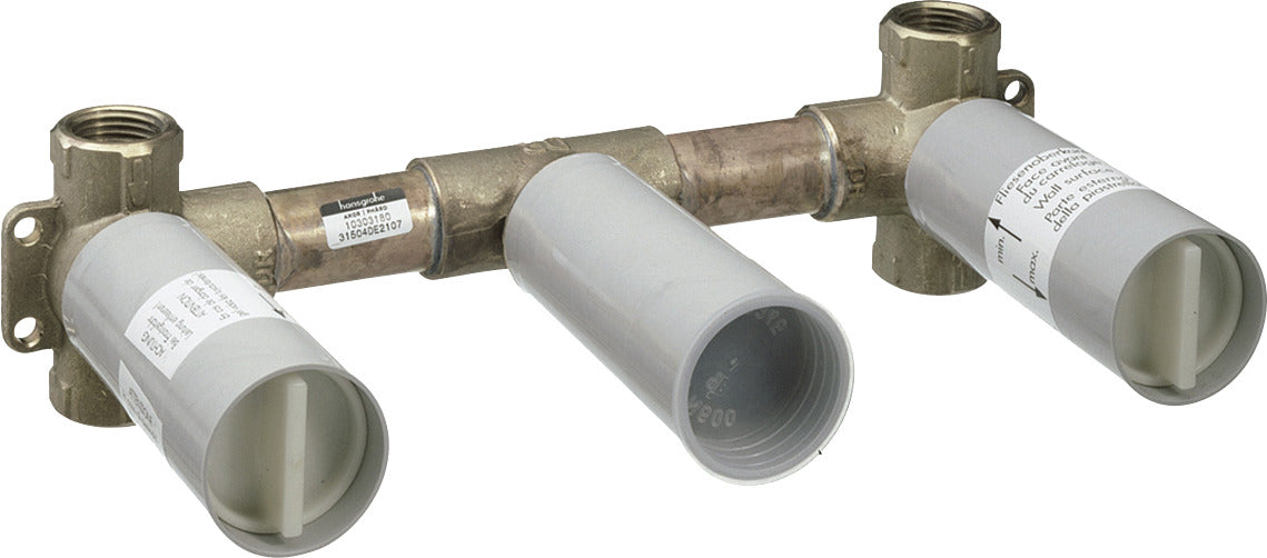 Basic set for 3-hole wall mixer, wall-mounted