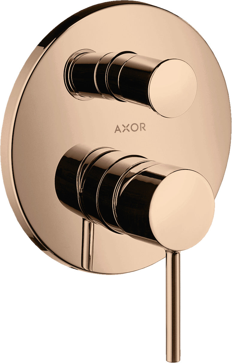 AXOR Starck Single lever manual bath mixer for concealed installation with pin handle and integrated backflow prevention