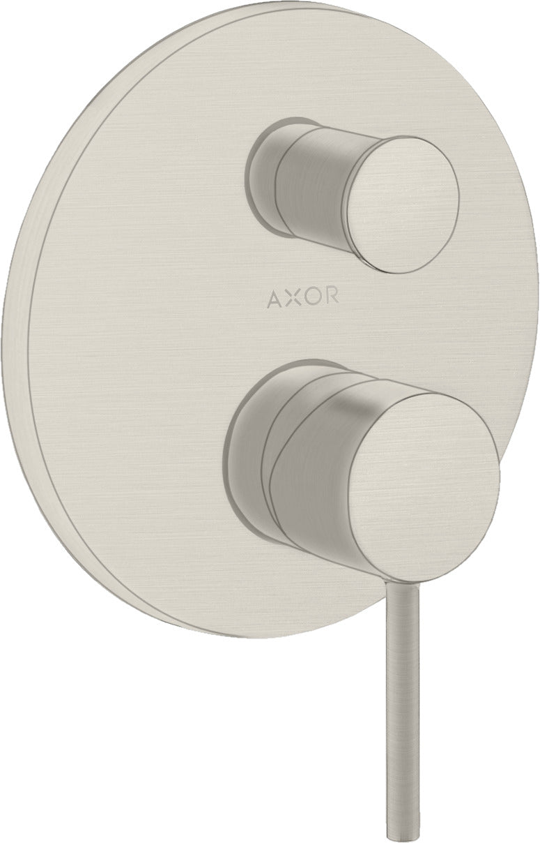 AXOR Starck Single lever manual bath mixer for concealed installation with pin handle and integrated backflow prevention
