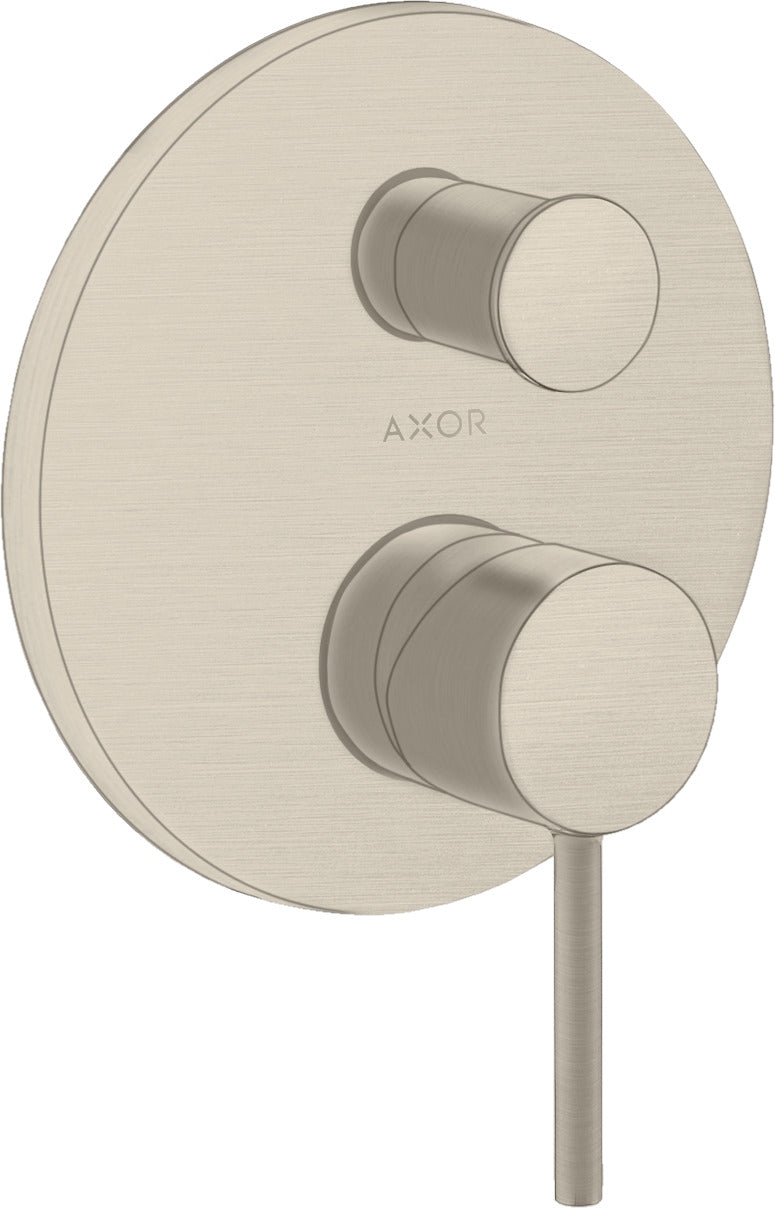 AXOR Starck Single lever manual bath mixer for concealed installation with pin handle and integrated backflow prevention