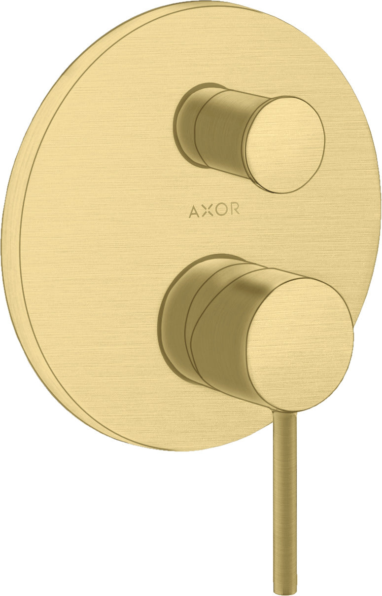 AXOR Starck Single lever manual bath mixer for concealed installation with pin handle and integrated backflow prevention