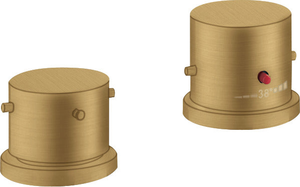 AXOR Starck 2-hole rim-mounted thermostatic bath mixer with zero handles