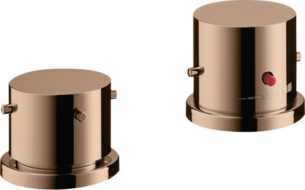 AXOR Starck 2-hole rim-mounted thermostatic bath mixer with zero handles