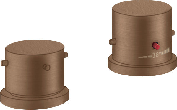 AXOR Starck 2-hole rim-mounted thermostatic bath mixer with zero handles