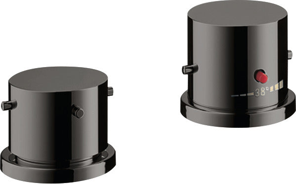 AXOR Starck 2-hole rim-mounted thermostatic bath mixer with zero handles