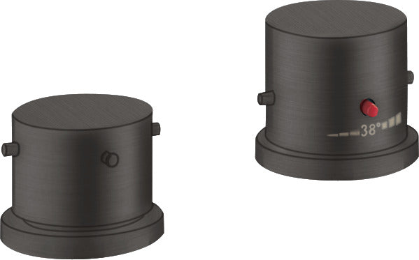 AXOR Starck 2-hole rim-mounted thermostatic bath mixer with zero handles