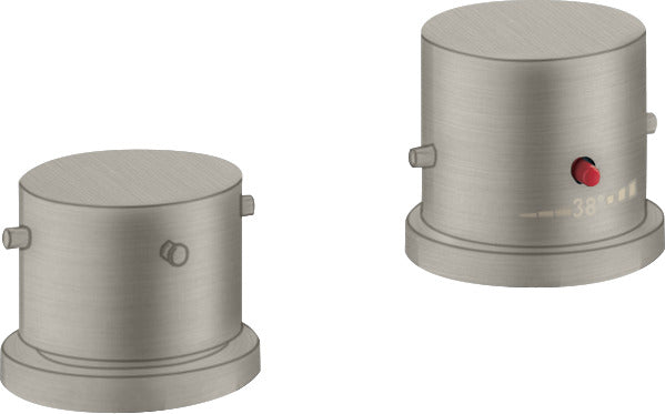 AXOR Starck 2-hole rim-mounted thermostatic bath mixer with zero handles