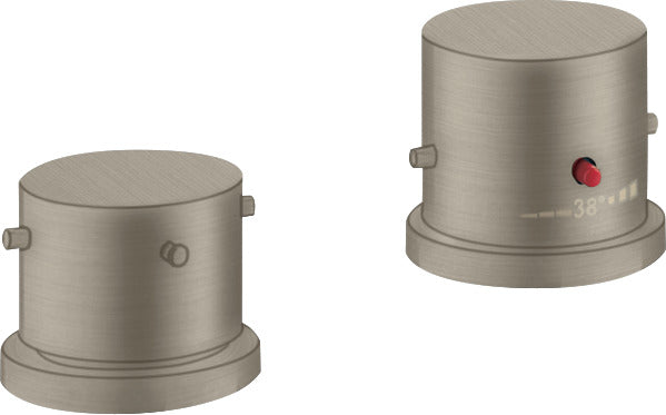 AXOR Starck 2-hole rim-mounted thermostatic bath mixer with zero handles