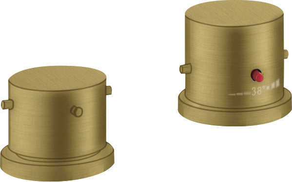 AXOR Starck 2-hole rim-mounted thermostatic bath mixer with zero handles